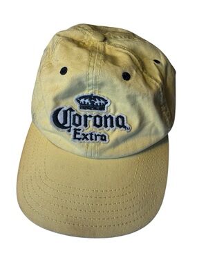 Retro Cotton Corona Extra Beer Strap Back Yellow Logo Surf Baseball Hat